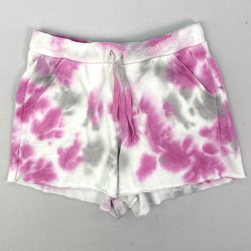 Intimately Free People Pink Grey Tie Dye Lounge Shorts XS Drawstring Pockets